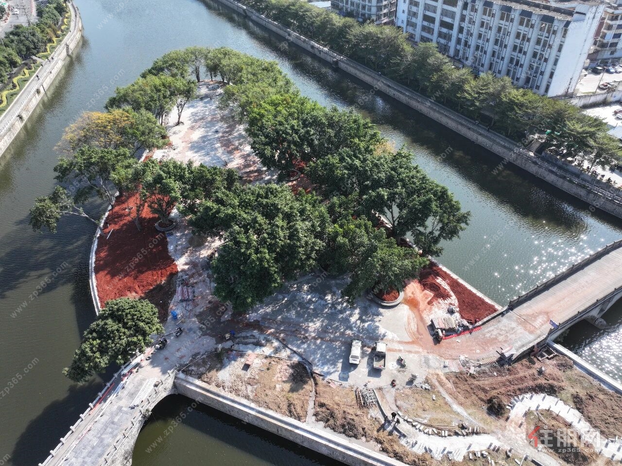 连心岛公园施工现场 连心岛公园施工现场