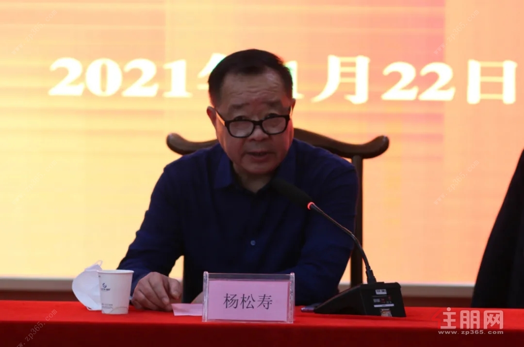 万昌集团创始人、执行董事兼总裁杨松寿发表讲话