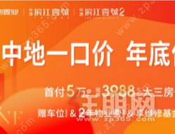 年底住新房！中地滨江壹號现房3988一口价任选！