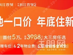 年底住新房！中地滨江壹號现房3988一口价任选！