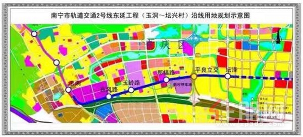 地铁2号线东延线沿线用地**图