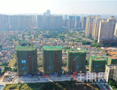 喜大普奔! 江南御景部分楼栋即将封顶啦, **航拍图曝光~