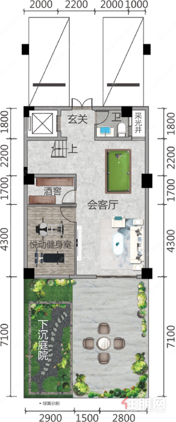 对应户型剖面图