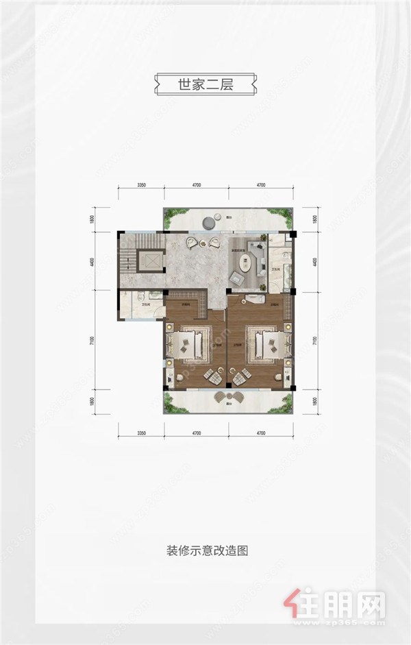 五象博盟中心建筑面积约250-289㎡户型