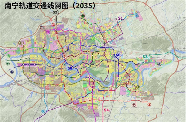 南宁市城市轨道交通线网**（2020-2035）