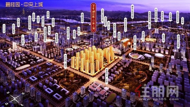 碧桂园·中央上城项目鸟瞰区位图