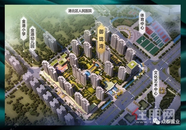 御珑湾及周边建筑俯瞰图