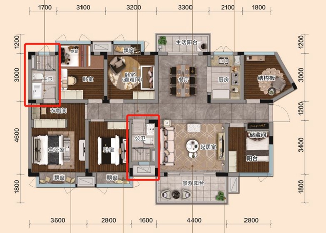 碧桂园金科博园府147㎡户型图 碧桂园金科博园府147㎡户型图