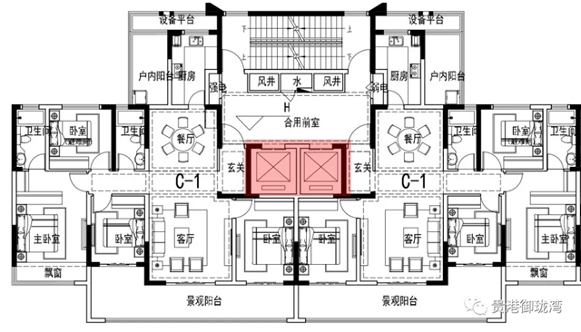 图为御珑湾5#平面图