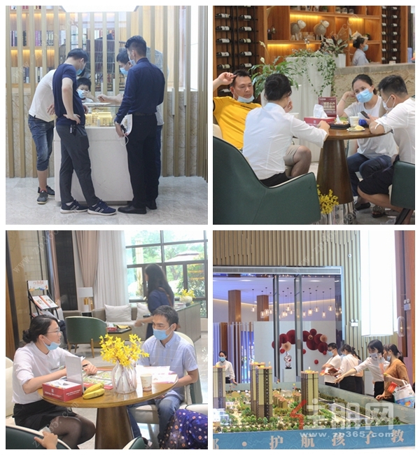 前来广汇·钰荷园看房的客户