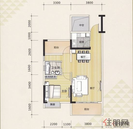 大商汇·国际住区E户型 户型图