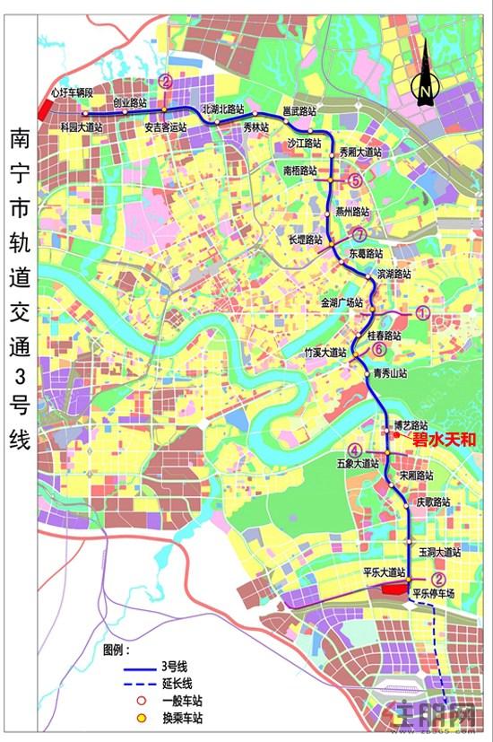 南宁地铁3号线规划图