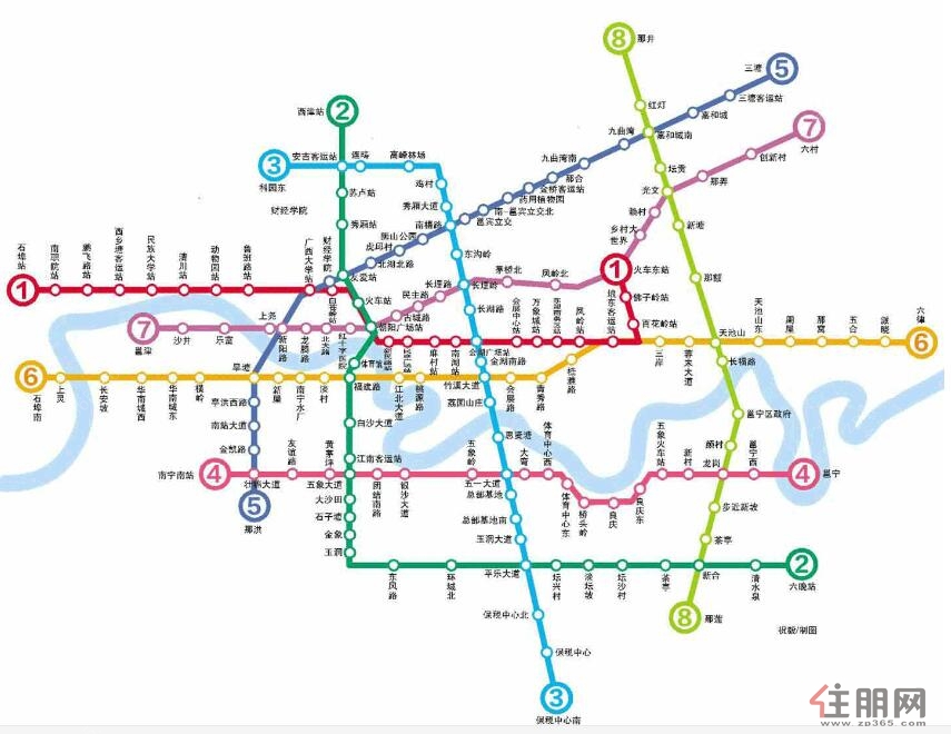 南宁地铁线路规划图