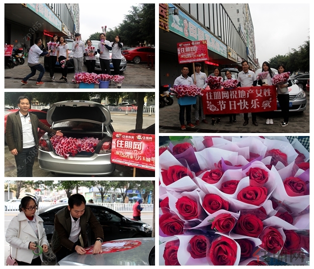 我会送你红色玫瑰2017女神节住朋玫瑰大派送致敬地产女性