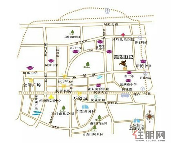 学校,有滨湖路小学凤岭校区,天桃实验学校荣和校区,凤翔中学,新民中学