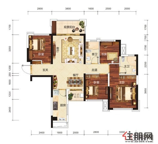 带着老人孩子住凤岭北 荣和公园悦府89㎡户型王全城热抢