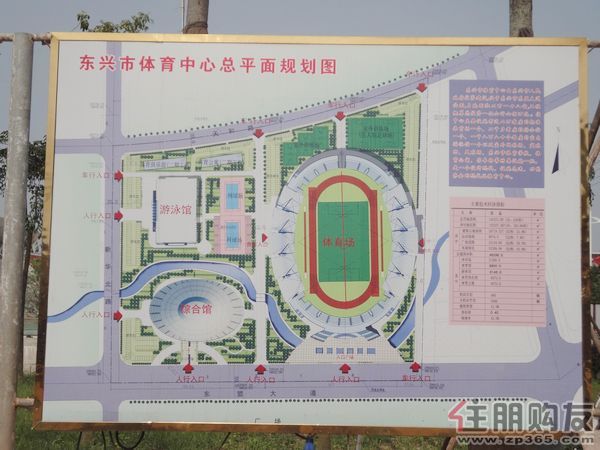 东兴市体育中心总平面规划图