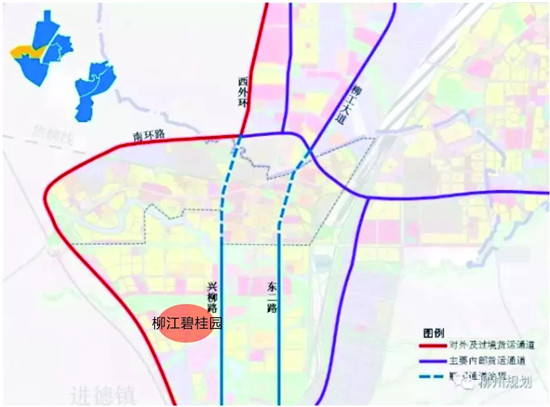 兴柳大道(碧桂园旁)轻轨4号线不久后将实现柳江与市区的零距离交通图片