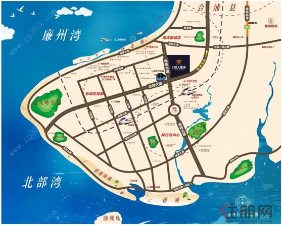 根据北海新城规划,还有沿南珠大道两侧万达广场,红星美凯龙,东盟国际图片