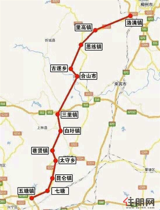 修建中的新柳南高速线路图