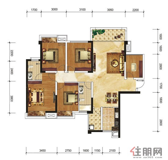 天誉花园5号地块d2户型