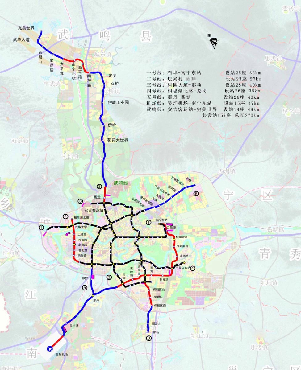 南宁市城市轨道交通线网规划修编最新图