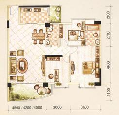 【三房】3室2厅1卫1厨3阳台