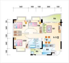 【三房一厅】3室1厅2卫1厨2阳台