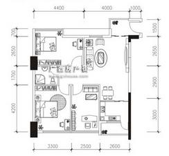 【盛夏光年户型图】3室2厅1卫1厨2阳台