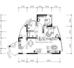 【绿野仙踪户型图】3室2厅1卫1厨2阳台