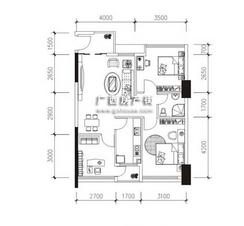 【阿司匹林户型】3室2厅1卫1厨2阳台