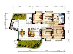 【天然居 1、2栋03号房户型  】4室2厅2卫1厨1阳台