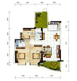 【天然居5栋02号房】3室2厅2卫1厨2阳台