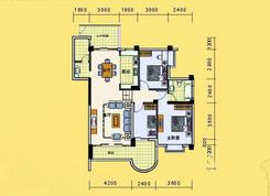 【怡心园3房户型】3室2厅1卫1厨2阳台