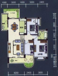 【三房户型】3室2厅2卫1厨1阳台