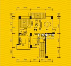 【A-2户型】2室2厅1卫1厨2阳台