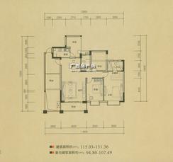 【D1 12#一、二、三单元1-12层】4室2厅2卫1厨4阳台