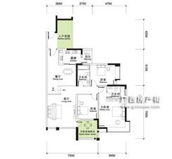 【11、12栋G户型】3室2厅2卫1厨1阳台