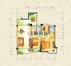 【欣泽阁D户型】3室2厅2卫1厨1阳台