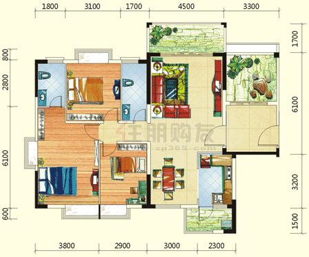 【大家气度】3室2厅2卫1厨2阳台