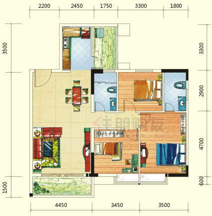【风华绝代】3室2厅2卫1厨2阳台