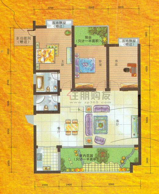 【情景尚邸】4室2厅2卫1厨2阳台