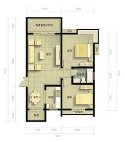 【3号4号楼-A户型】2室2厅