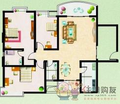 【1#C、D户型】3室2厅2卫1厨2阳台