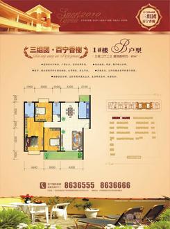 【国际商都3组团B户型】3室2厅2卫1厨2阳台