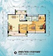 2#01号房3-25层户型