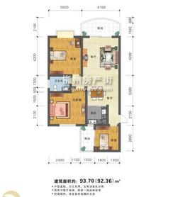 【9#楼标准层】3室2厅1卫