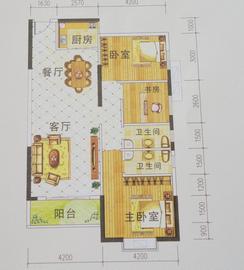 【碧海花园B户型】3室2厅2卫
