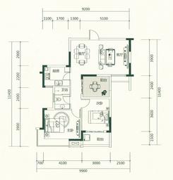 【A1】2室2厅1卫