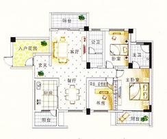 【C户型】3室2厅2卫1厨3阳台
